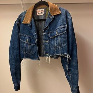 vintage lee denim crop jacket